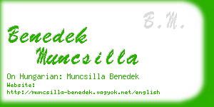 benedek muncsilla business card